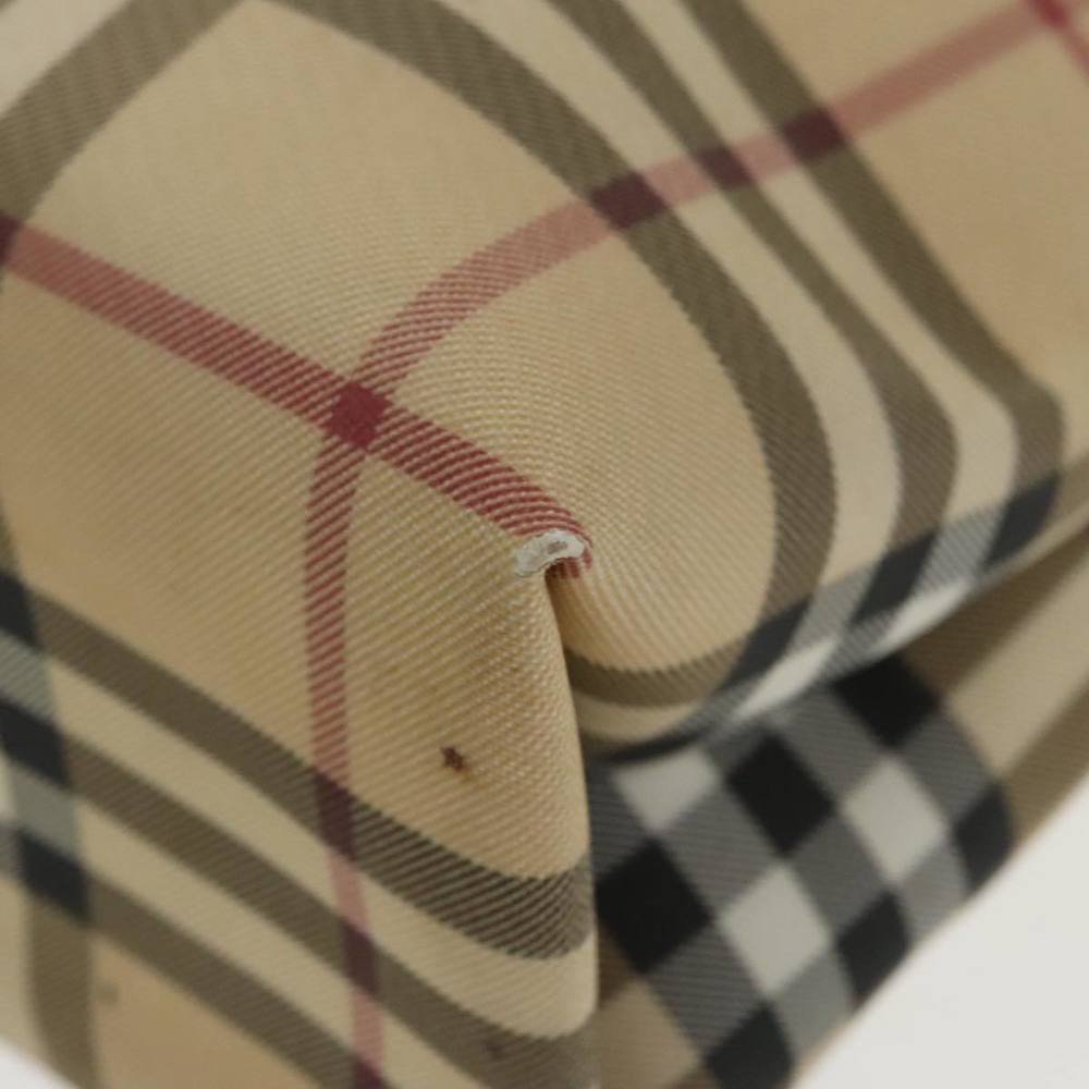 BURBERRY Nova Check Hand Bag PVC Beige Auth 102372 - Picture 11 of 16